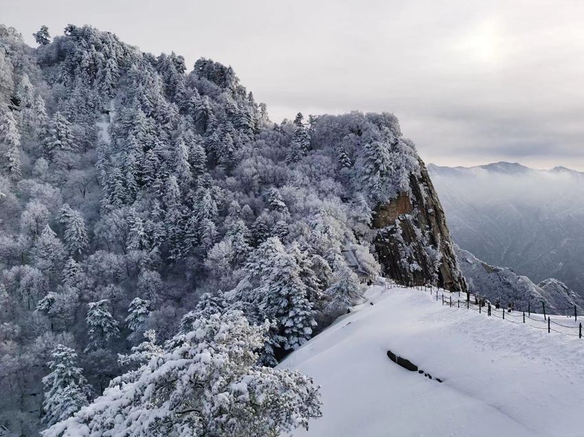 雪霽初晴 華山巍峨美如畫。宋康 攝